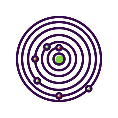 Galaksi Doldurulmuş Vektör Simgesi Tasarımı