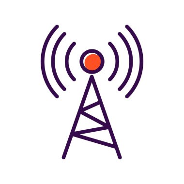  kablosuz Doldurulmuş Vektör Simgesi Tasarımı