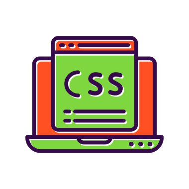 Çevrimiçi Belge Doldurulmuş Vektör Simgesi Tasarımı