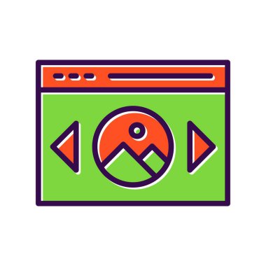 Resim Doldurulmuş Vektör Simgesi Tasarımı