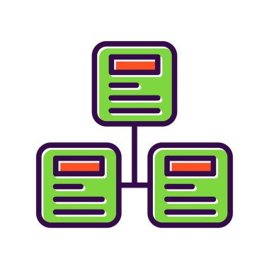 Infographic Doldurulmuş Vektör Simgesi Tasarımı
