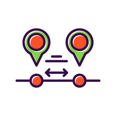 Konum Doldurulmuş Vektör Simgesi Tasarımı