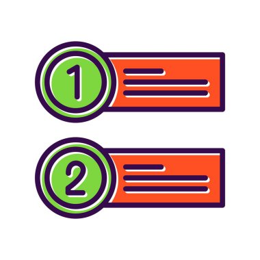 Infographic Doldurulmuş Vektör Simgesi Tasarımı