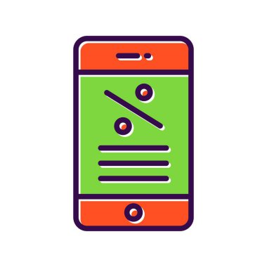 İndirim Doldurulmuş Vektör Simgesi Tasarımı