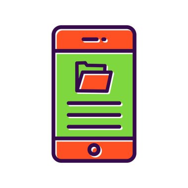 Dizin Doldurulmuş Vektör Simgesi Tasarımı