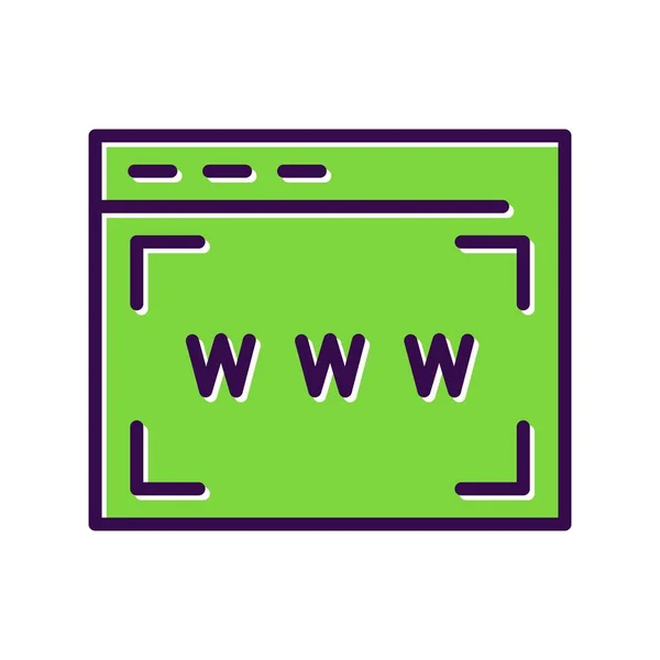 Diseño Iconos Vectores Llenos Búsqueda Web — Archivo Imágenes Vectoriales