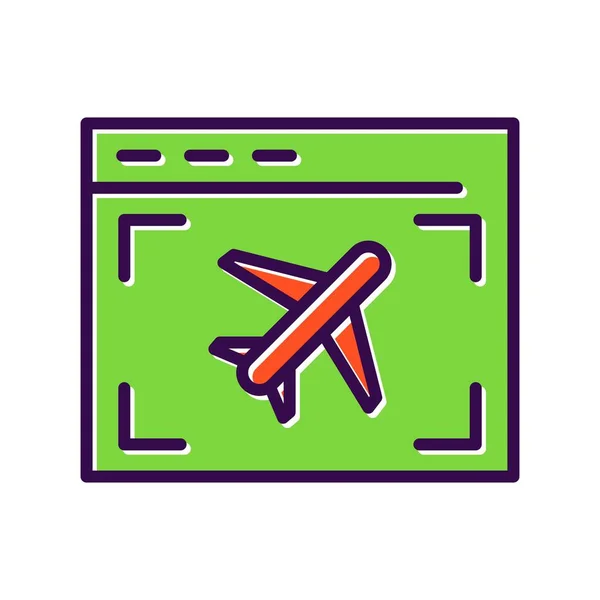 网上机票充填向量图标设计 — 图库矢量图片