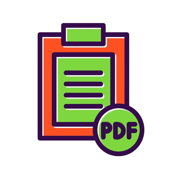 Pdf Datei Gefülltes Vektorsymboldesign — Stockvektor