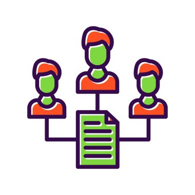 Görev Doldurulmuş Vektör Simgesi Tasarımı