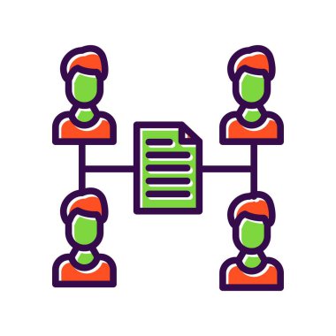 Takım Çalışması Dolu Vektör Simgesi Tasarımı