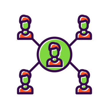 Ağ Doldurulmuş Vektör Simgesi Tasarımı