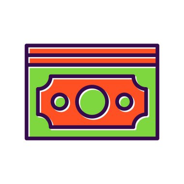 Para Doldurulmuş Vektör Simgesi Tasarımı