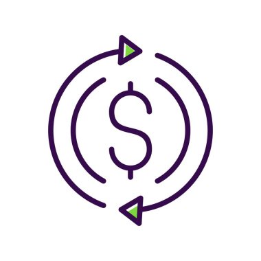 Dolarlık Dolu Vektör Simgesi Tasarımı