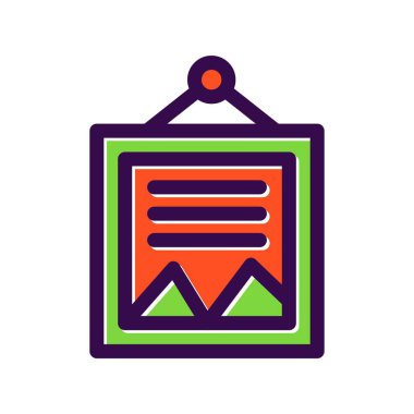 Poster Doldurulmuş Vektör Simgesi Tasarımı