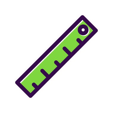 Cetvel Doldurulmuş Vektör Simgesi Tasarımı