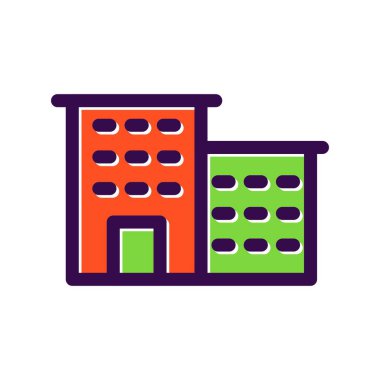 Şirket Doldurulmuş Vektör Simgesi Tasarımı