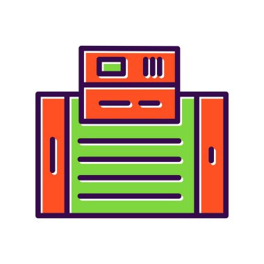 Kredi Kartı Dolu Vektör Simgesi Tasarımı