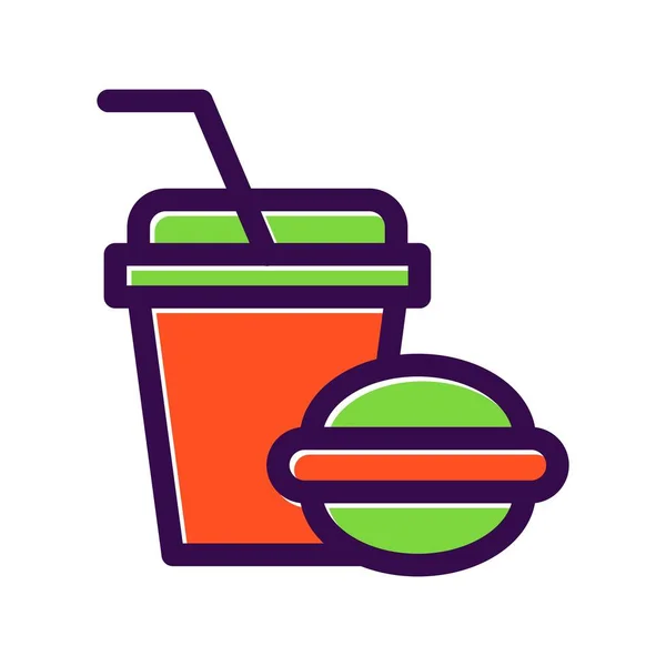 Fast Food Filled Vector Icon Desig — Stock Vector