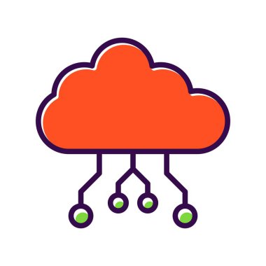 Sunucu Doldurulmuş Vektör Simgesi Tasarımı