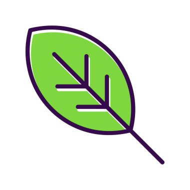 Yaprak Doldurulmuş Vektör Simgesi Tasarımı