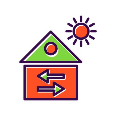 Geri Dönüşüm Dolu Vektör Simgesi Tasarımı