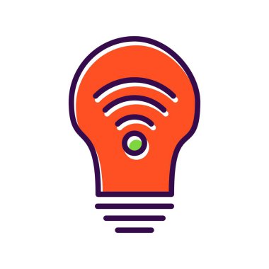 Ampul Doldurulmuş Vektör Simgesi Tasarımı