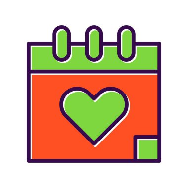 Zamanlama Doldurulmuş Vektör Simgesi Tasarımı