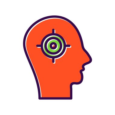 Hedef Doldurulmuş Vektör Simgesi Tasarımı