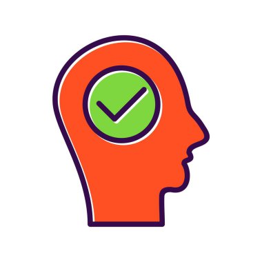 Tik Doldurulmuş Vektör Simgesi Tasarımı