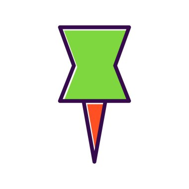 Pin Doldurulmuş Vektör Simgesi Tasarımı