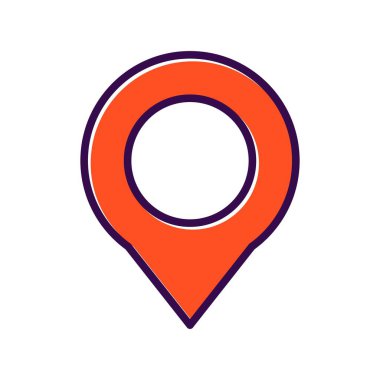 Konum Doldurulmuş Vektör Simgesi Tasarımı