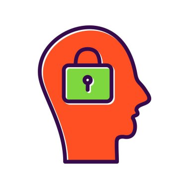 Doldurulmuş Vektör Simgesi Tasarımı Kilitle