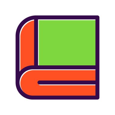 Kitap Doldurulmuş Vektör Simgesi Tasarımı