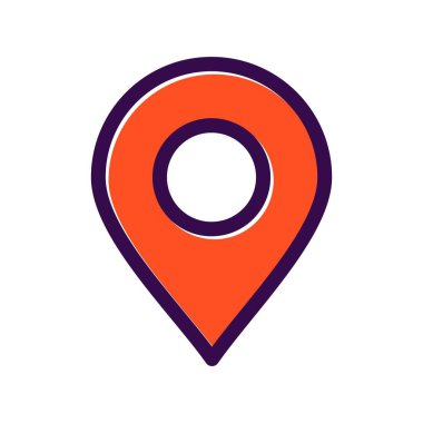  Konum Doldurulmuş Vektör Simgesi Tasarımı