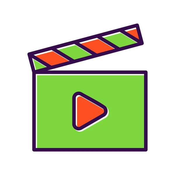 Cam Kamera Eszközök Praktikus Video Ikon Ikonok Vecto — Stock Vector