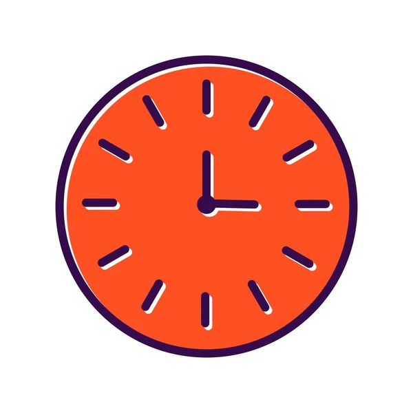 Clock Filled Vector Icon Desig — Stock Vector