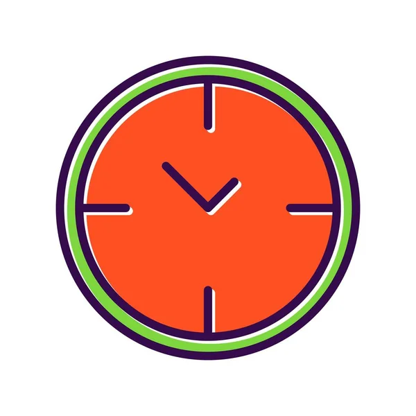 Clock Filled Vector Icon Desig — Stock Vector