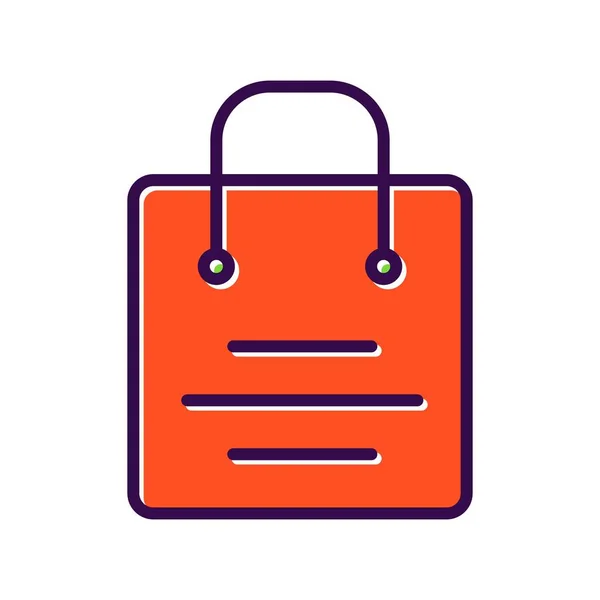 Shopping Bag Filled Vector Icon Desig — Stock Vector