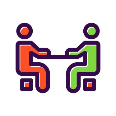 Konferans Dolu Vektör Simgesi Tasarımı