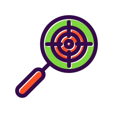 Hedef Doldurulmuş Vektör Simgesi Tasarımı