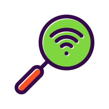Wifi Doldurulmuş Vektör Simgesi Tasarımı