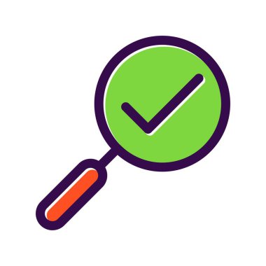 Tik Doldurulmuş Vektör Simgesi Tasarımı