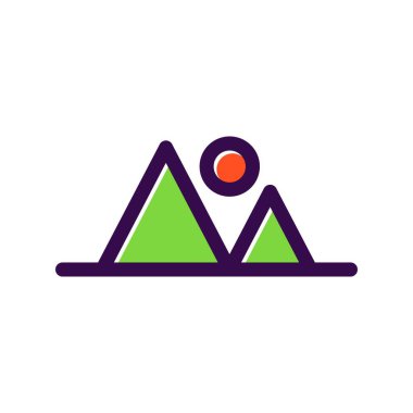 Dağ Dolu Vektör Simgesi Tasarımı