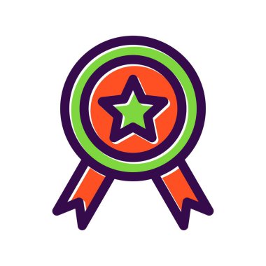 Kazanan Doldurulmuş Vektör Simgesi Tasarımı