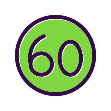 Hız Sınırı Dolu Vektör Simgesi Tasarımı