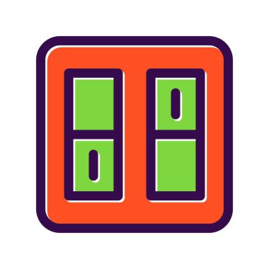 Açık Dolu Vektör Simgesi Tasarımı