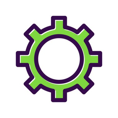 Gear Doldurulmuş Vektör Simgesi Tasarımı