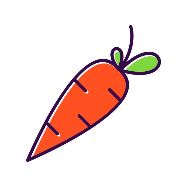 Zanahoria Llena Vector Icono Desig — Vector de stock