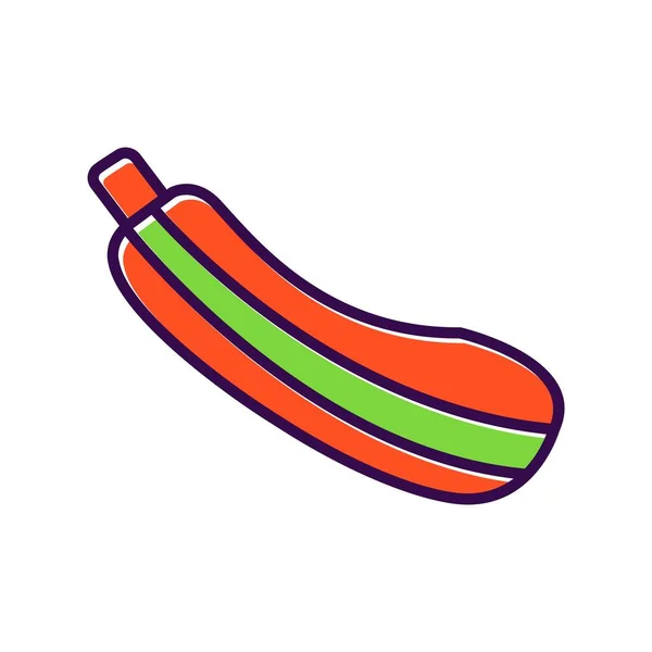 Zucchini Gefüllt Vector Icon Desig — Stockvektor