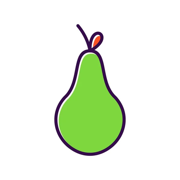 Pear Filled Vector Icon Desig — Stock Vector